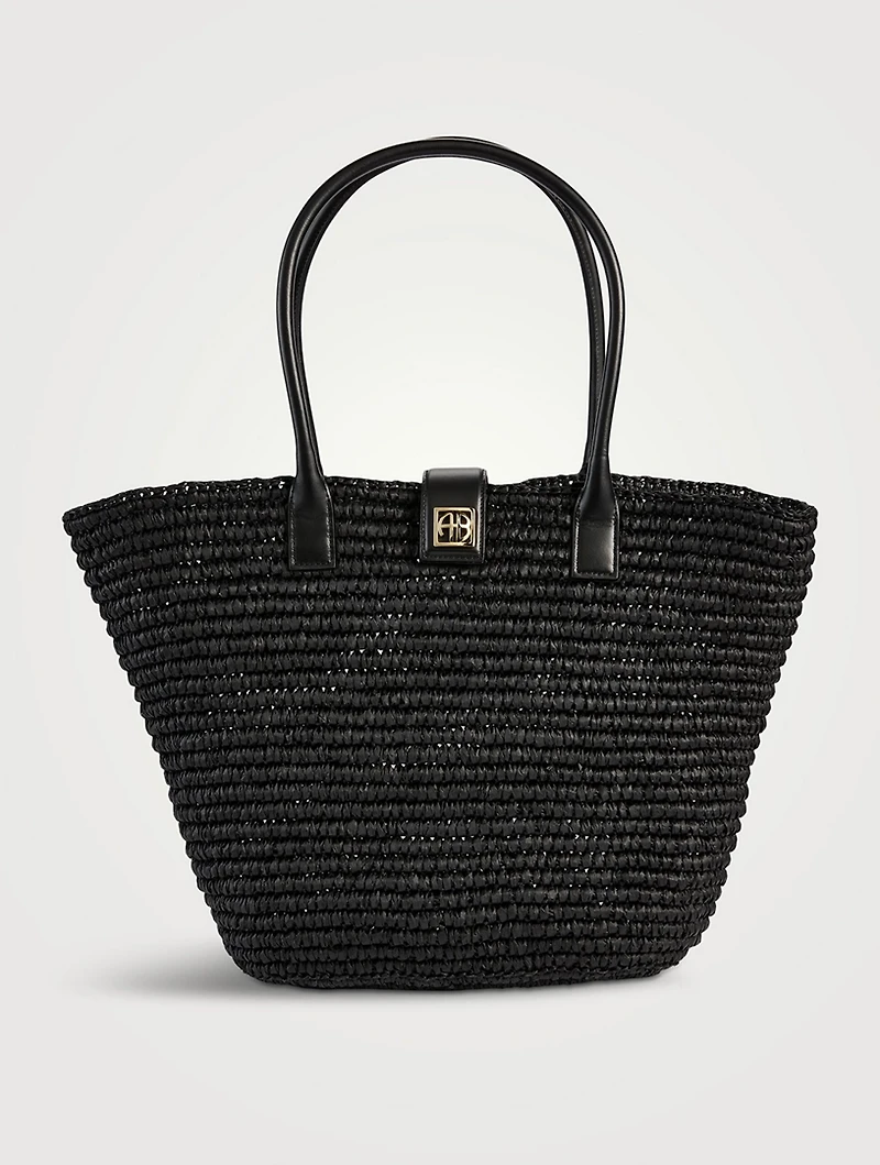 Lou Raffia Tote Bag