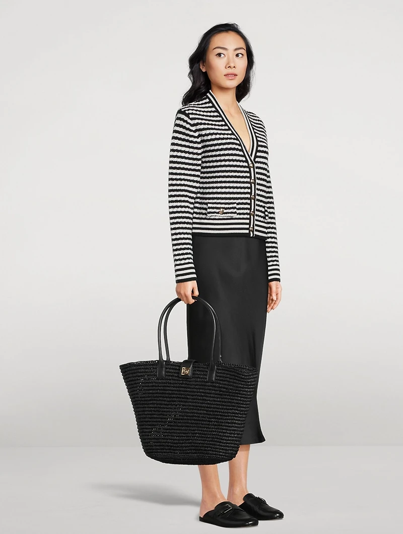 Lou Raffia Tote Bag