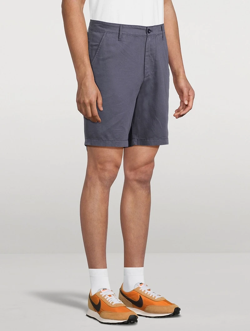 Wanderer Linen And Cotton Slim Shorts