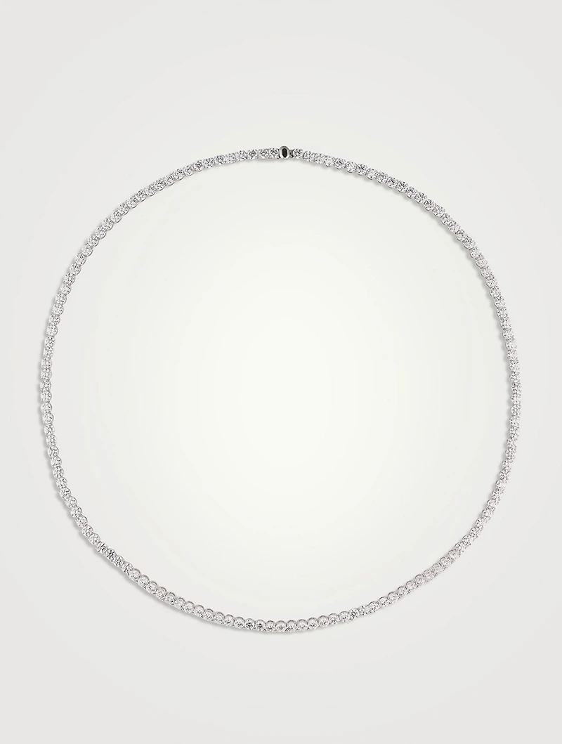 Large Matrix Crystal Tennis Necklace