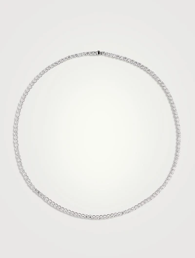 Large Matrix Crystal Tennis Necklace
