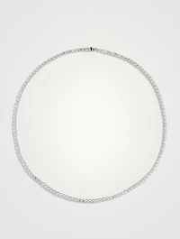 Large Matrix Crystal Tennis Necklace
