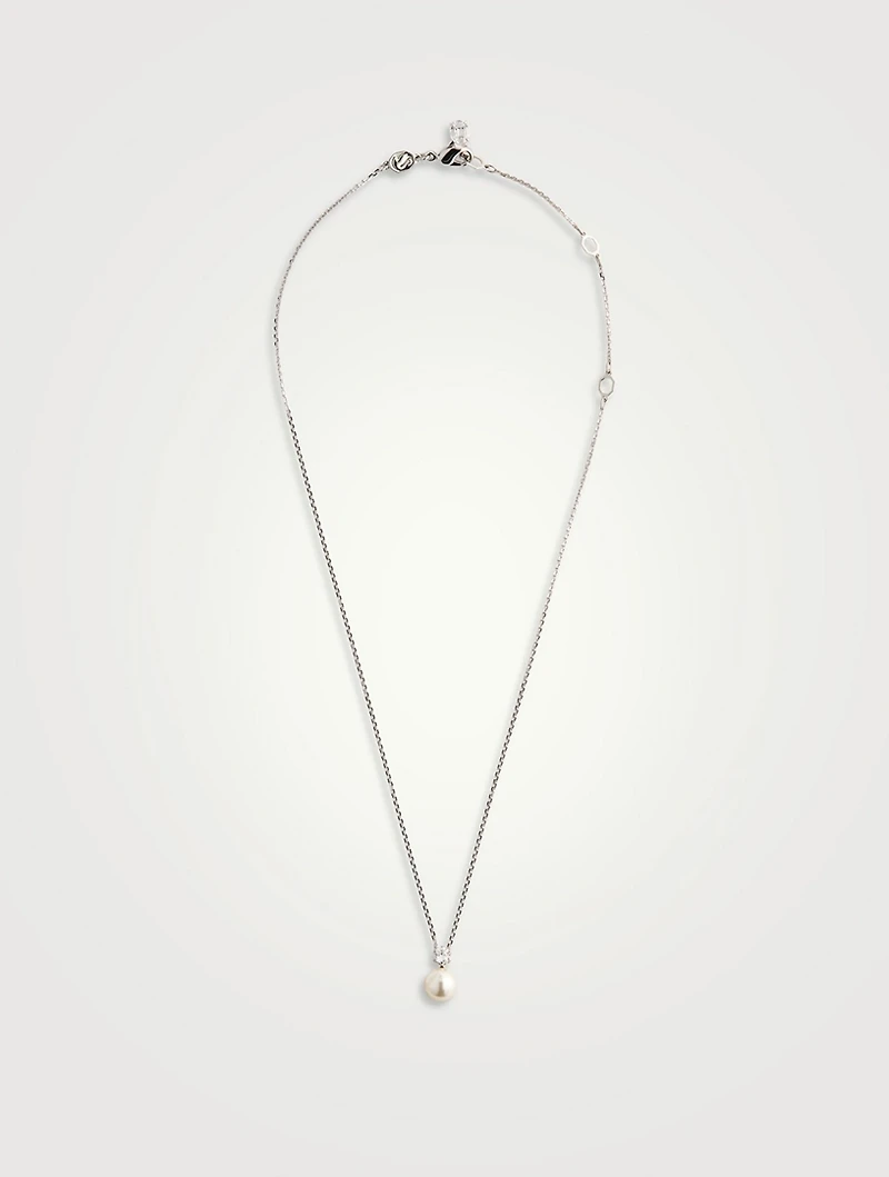 Matrix Crystal Pearl Pendant Necklace