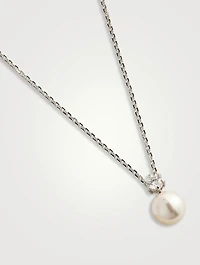 Matrix Crystal Pearl Pendant Necklace