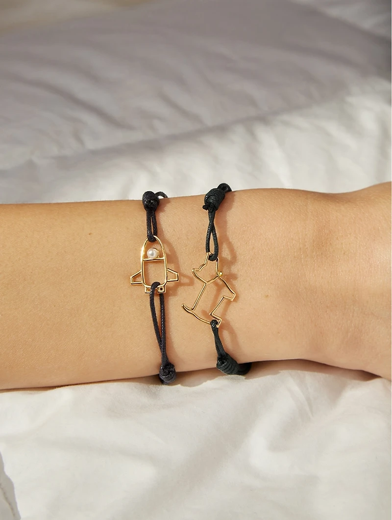 Pura 9K Gold Perrito Puro Cord Bracelet