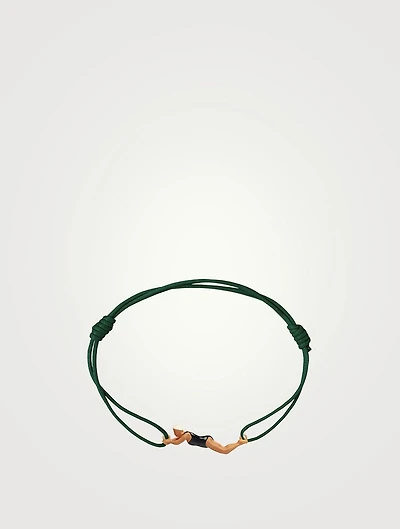 Nadadora Completo 9K Gold Enamel Cord Bracelet