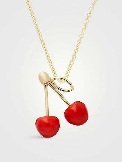 9K Gold Cereza Pendant Necklace
