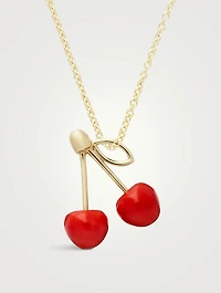 9K Gold Cereza Pendant Necklace