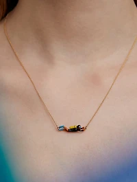9K Gold Sub Diver Pendant Necklace
