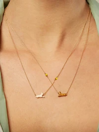 9K Gold Perrito Pelota Pendant Necklace