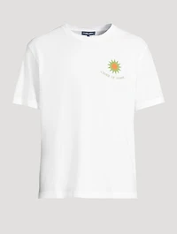 Dinis Linen Blend Clube de Praia Printed Tee
