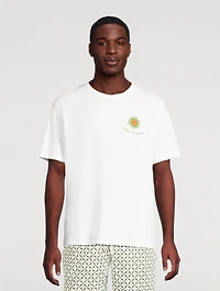 Dinis Linen Blend Clube de Praia Printed Tee