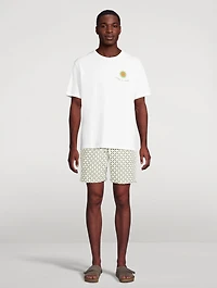 Dinis Linen Blend Clube de Praia Printed Tee