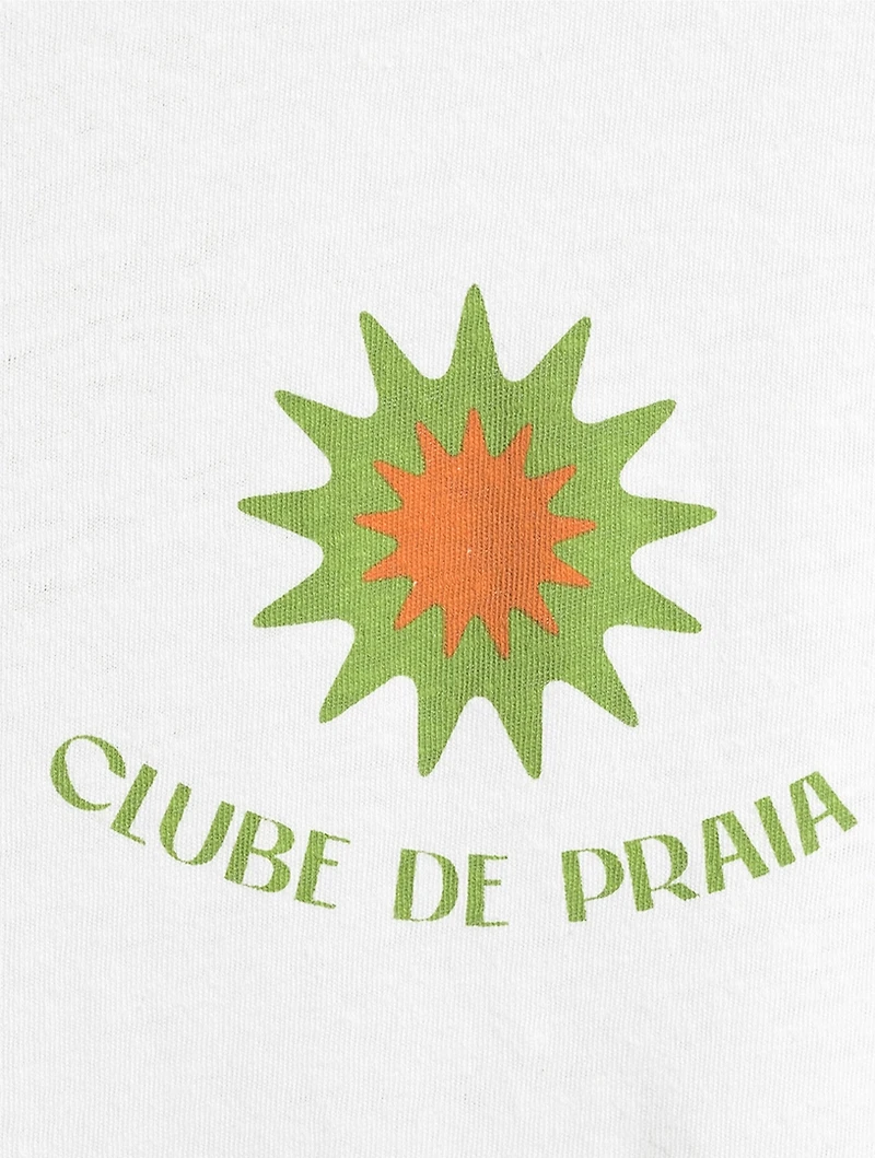 Dinis Linen Blend Clube de Praia Printed Tee