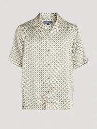 Roberto Silk SS Shirt Lotus Print