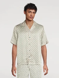 Roberto Silk SS Shirt Lotus Print
