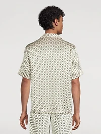 Roberto Silk SS Shirt Lotus Print