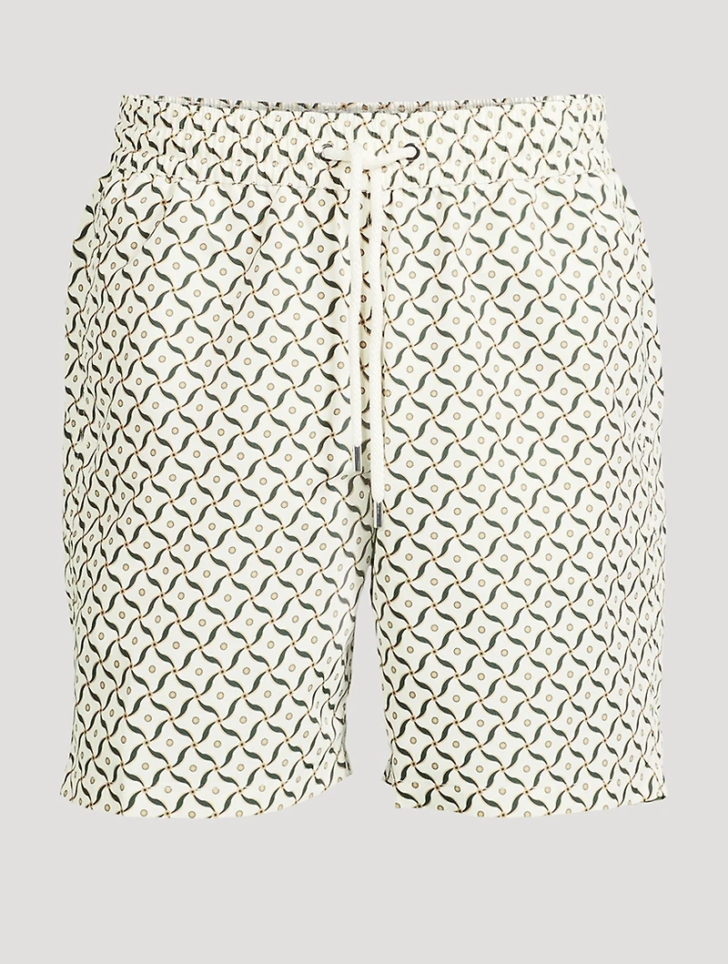 Santos Swim Shorts Lotus Print