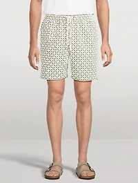 Santos Swim Shorts Lotus Print