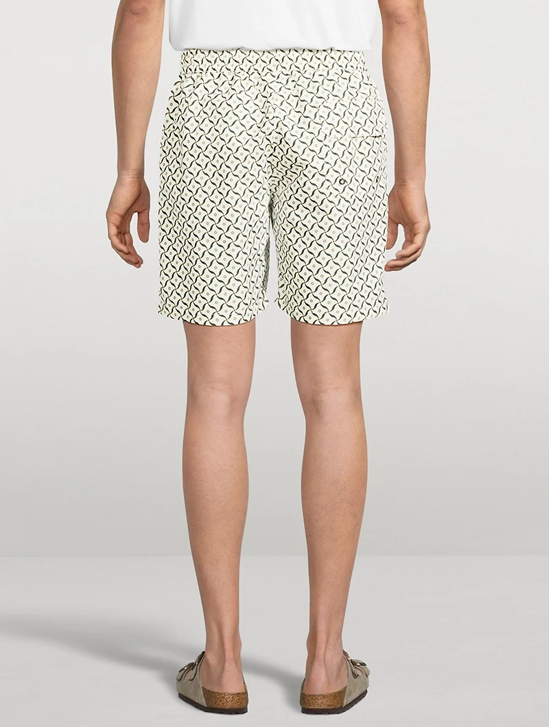 Santos Swim Shorts Lotus Print