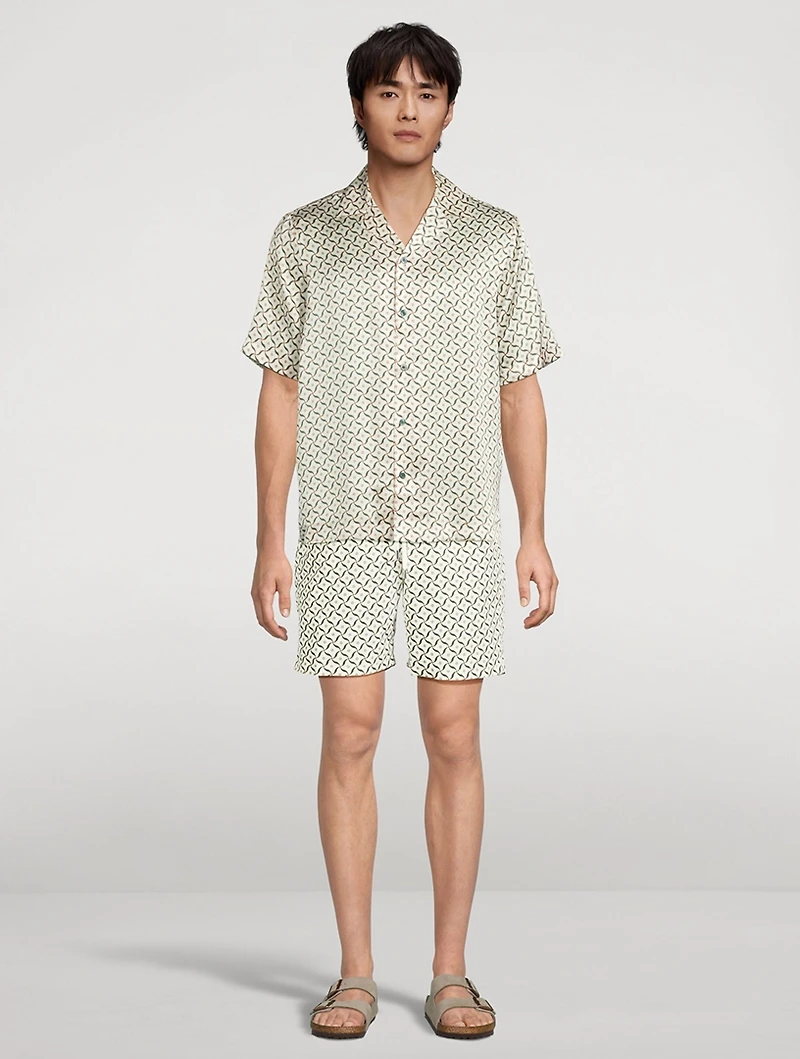 Santos Swim Shorts Lotus Print