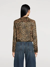 Gaia Silk Shirt Leopard Print
