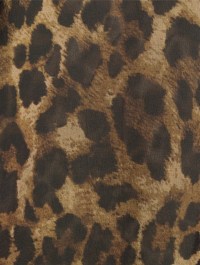 Gaia Silk Shirt Leopard Print
