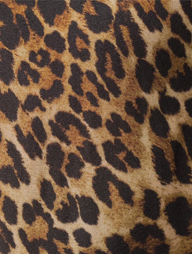 Ira Silk Gown Leopard Print