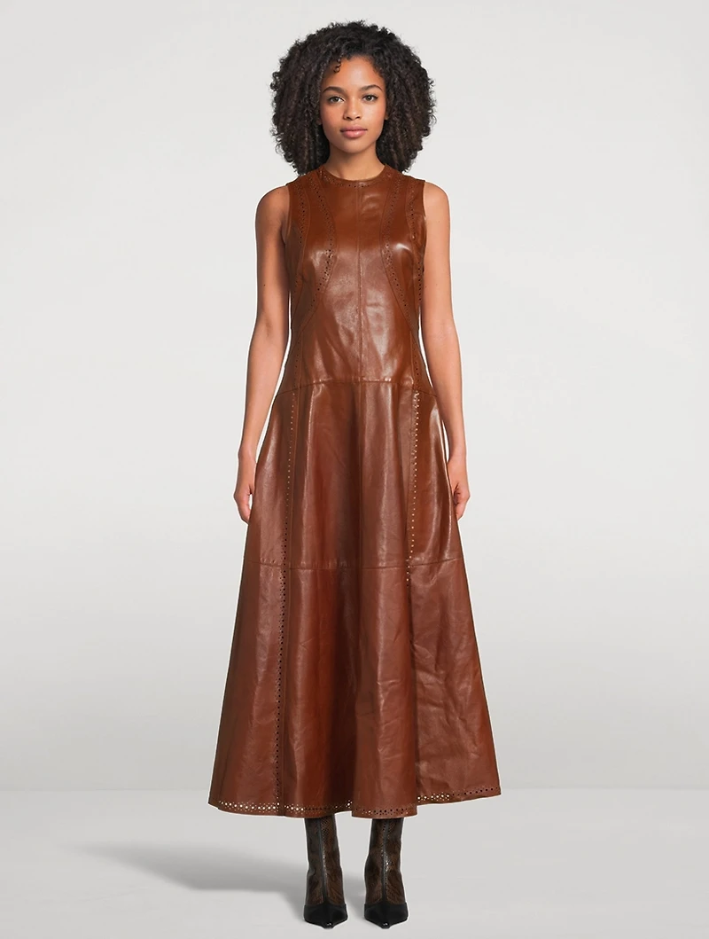 Juliette Leather Midi Dress