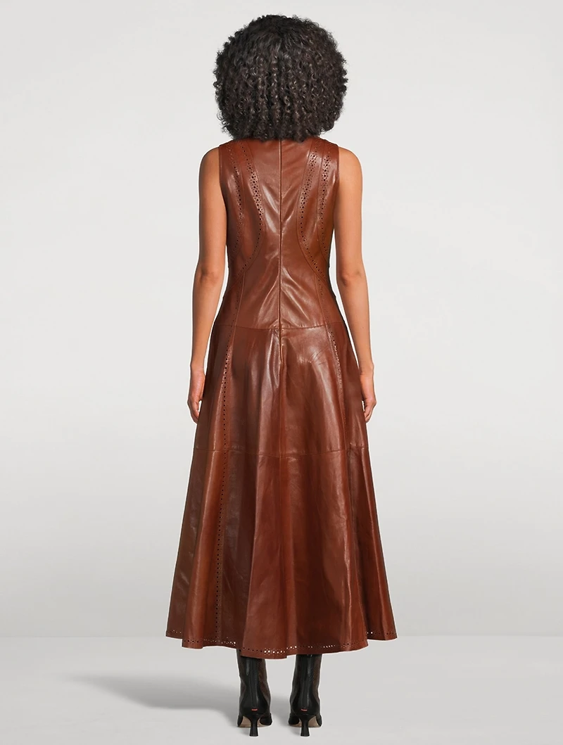 Juliette Leather Midi Dress