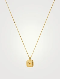 Engravable Citrine November Birthstone Pendant Necklace
