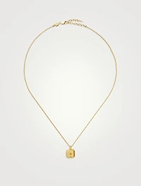 Engravable Citrine November Birthstone Pendant Necklace