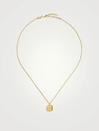 Engravable Peridot August Birthstone Pendant Necklace