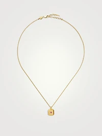 Engravable Pink Tourmaline October Birthstone Pendant Necklace