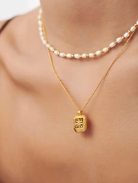 Engravable Pink Opalite July Birthstone Pendant Necklace