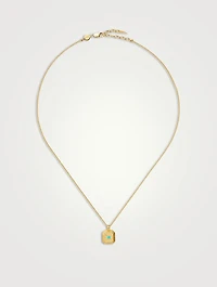 Engravable Turquoise Magnesite December Birthstone Pendant Necklace