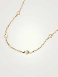 14K Gold Fine Floating Diamond Bracelet