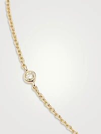 14K Gold Fine Floating Diamond Bracelet