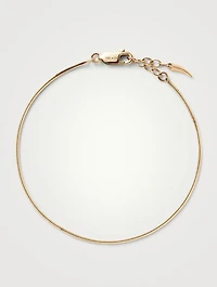 14K Gold Fine Square Snake Chain Bracelet