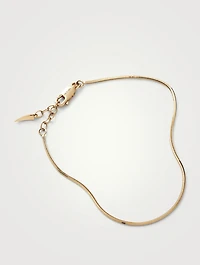 14K Gold Fine Square Snake Chain Bracelet