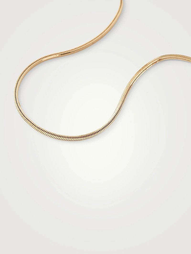 14K Gold Fine Square Snake Chain Bracelet