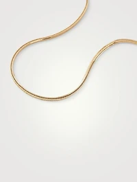 14K Gold Fine Square Snake Chain Bracelet