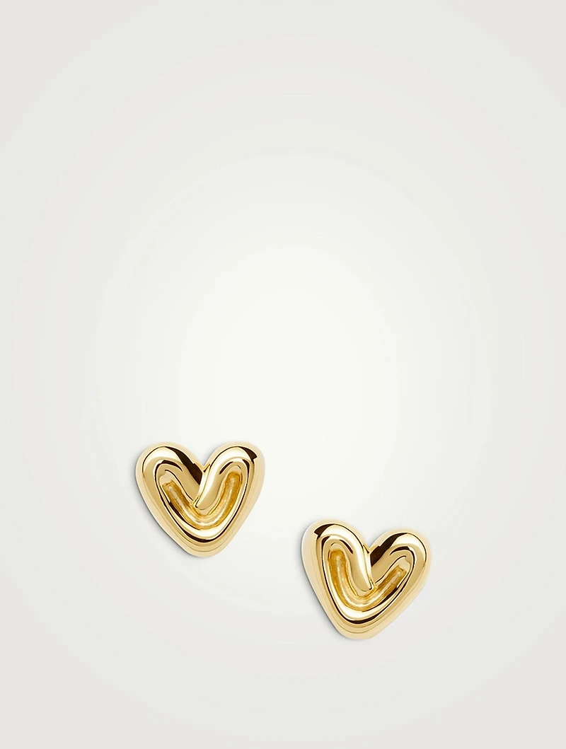 Puffy Heart Mini Stud Earrings