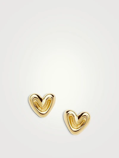 Puffy Heart Mini Stud Earrings