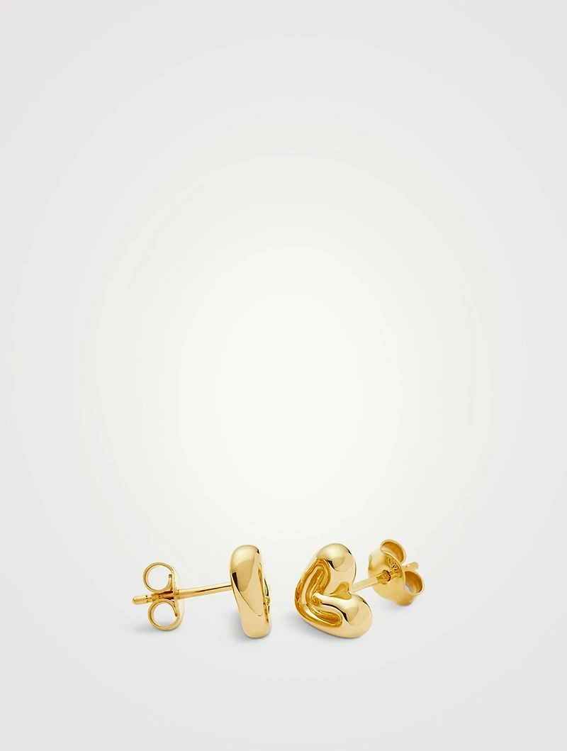 Puffy Heart Mini Stud Earrings