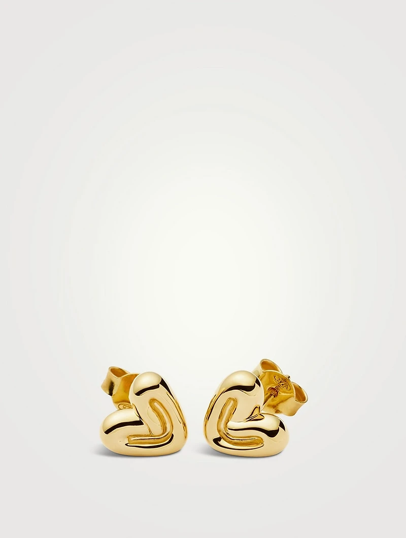Puffy Heart Mini Stud Earrings