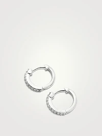 Classic Pavé Huggie Hoop Earrings