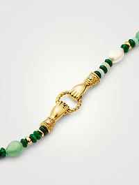 Harris Reed Good Hands Beaded Gemstone Bracelet