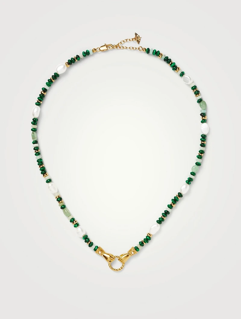 Harris Reed In Good Hands Beaded Gemstone Necklace
