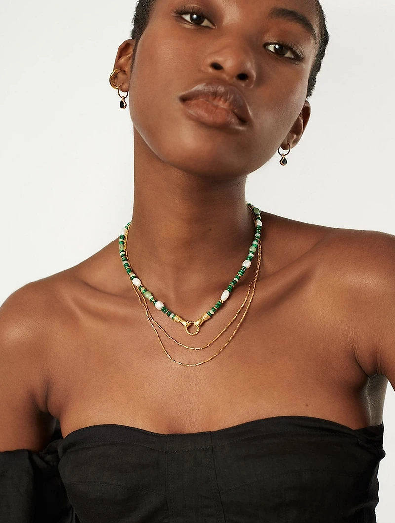 Harris Reed In Good Hands Beaded Gemstone Necklace
